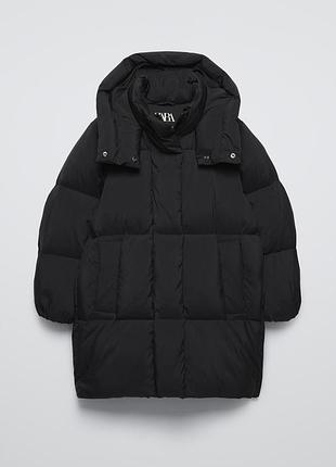 Зимова куртка для дівчинки 13-14 років zara іспанія розмір 164 чорна