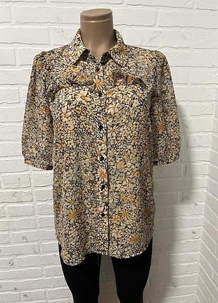 Жіноча блузка блуза сорочка рубашка в квітковий принт
