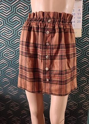 Теплая юбка мини