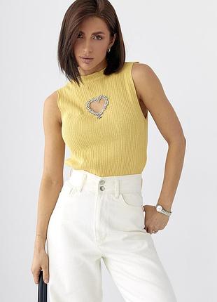 Майка з вирізом у формі серця мод 15203