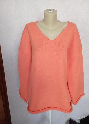 Свитер, свободный, оверсайз, яркий, оранжевый