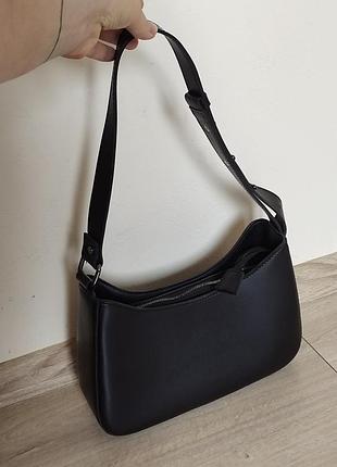 Сумка клатч багет чорна українського бренду leman