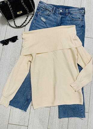 Жіноча кофта-джемпер розмір m з вільним коміром або ефектом оголених плечей
