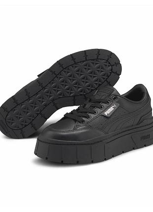 Шкіряні кеди кросівки puma mayze stack leather