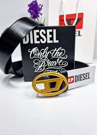 Ремінь 3см турція жіночий з натуральної шкіри + коробка, ремінь чорний бронза шкіряний, ремінь натуральна шкіра з пакуванням пояс стилю diesel дізель