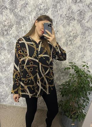 Сорочка чорна оверсайз сорочка tayfun