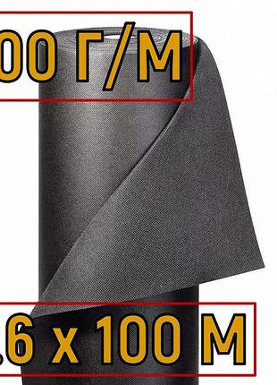 Агроволокно черное 100 г/м  1.6 x 100 м  agrostar украина, для клубники, от сорняков