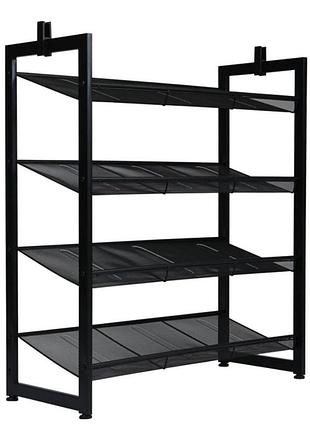 Стеллаж полка для обуви металлическая (4 полки) 83х30х74 см