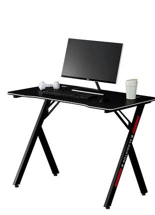 Стіл геймерський сталкер, чорний/карбон