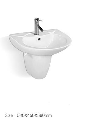 Умывальник керамический подвесной by804 52x45x56 белый ( а0058495 )