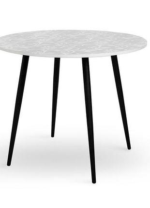 Стіл слот d-90,уф абстракція /чорні ноги