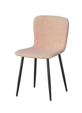 Стілець юккі, чорний/ буклє крем