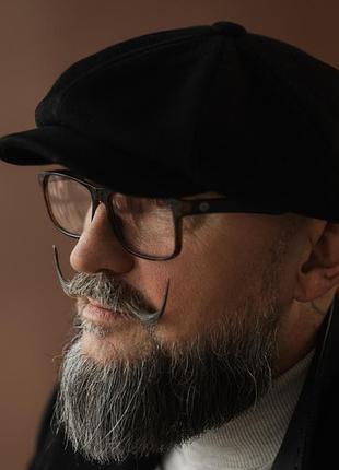 Кепи мужская теплая kent&aver, кашемир черный 58-59