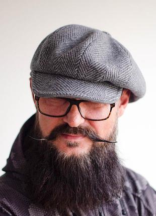 Кепи мужская теплая kent&aver, кашемир светло-серый 58-59