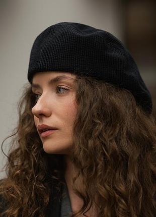 Кепи канголка теплая kent&aver, вельвет черная 57-58