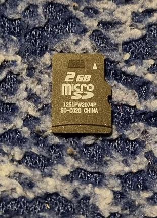 Карта памяти 2 гб microsd 5.58/21.5 goodram