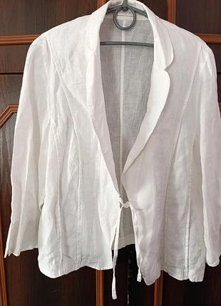 Стильний піджак жакет на зав'язках льон