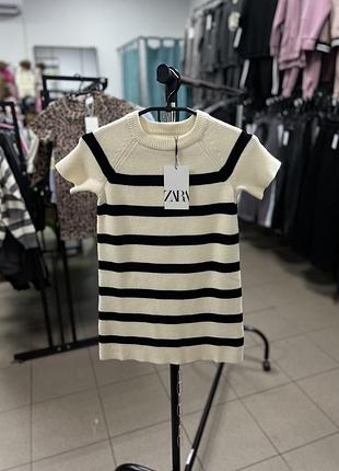 Вʼязане плаття туніка сукня zara для дівчинки 120, 130, 140 см.