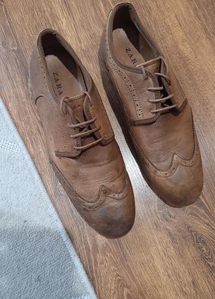 Продам мужские кожаные мокасины бренда zara