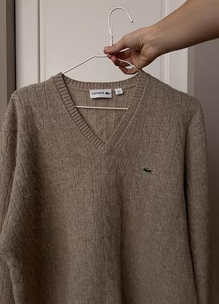 Светр джемпер з вовни косичкою