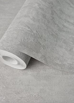 Шпалери вінілові 1.06 × 10.05 м sintra 162-28, сірі з рельєфним візерунком для вітальні, спальні, кабінету