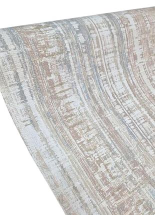 Виниловые обои 10.05 × 1.06 м grandeco us4005, бежево-голубые для гостиной, спальни, кухни, коридора