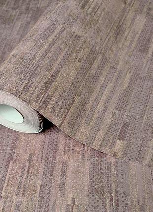 Шпалери вінілові 10.5 × 0.53 м marburg 59401, коричневі з геометричним візерунком для вітальні, спальні, коридору