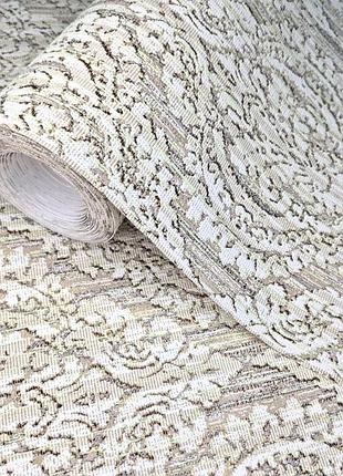 Обои виниловые 10.05×0.53 м славянские обои 5527-05, салатовые в спальню, гостиную, коридор, зал, комнату