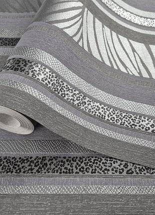 Обои виниловые на флизелине 0.53 × 10.05 м marburg 6613-10, серые — для спальни, гостиной, офиса