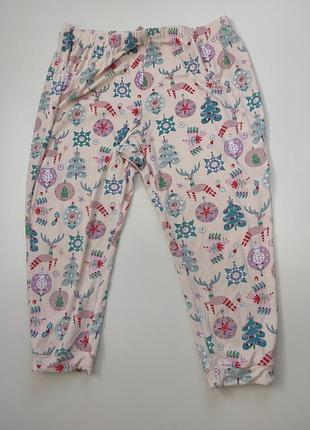 Мягкие женские пижамные брюки под велюр батал