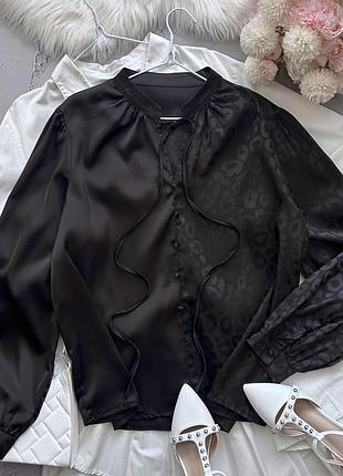 Вишукана сатінова блуза/сорочка