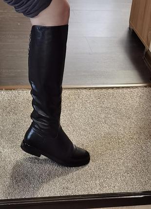 Сапоги женские, кожаные, зимние.