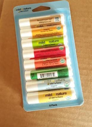 Набір бальзамів всі аромати 8шт, в наявності sierra bees органічні натуральні гігієнічні помади iherb айхерб