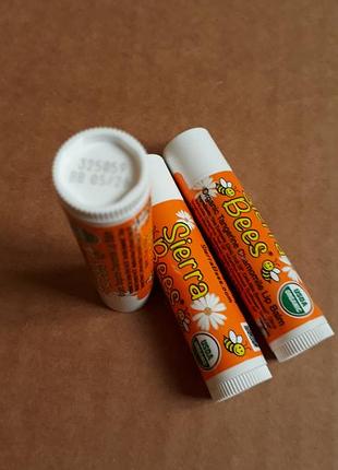 Поштучно натуральные бальзамы для губ мандарин и ромашка sierra bees iherb айхерб