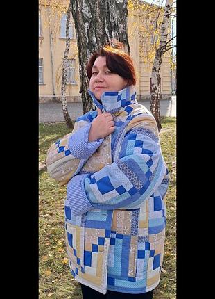 Пальто печворк осінь/зима