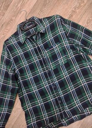 Рубашка, рубашка в клетку 
размер указан 10
известный бренд