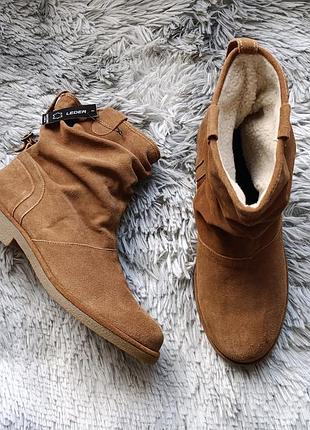Зимние ботиночки novocento нат.замша/овчина 42р.