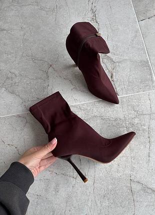 Накладний платіж ❤ без утеплення шоколадні ботільйони чулки панчохи на шпильці з гострим носом човники лодочки