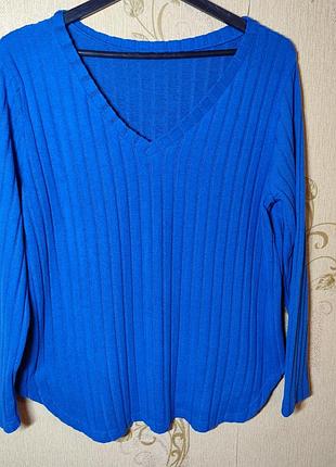 Женский свитер плюш в рубчик ххл размер