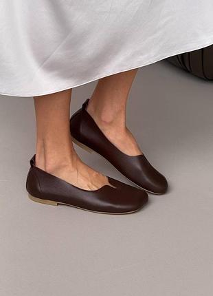 Балетки с анатомическим носиком натур.кожа 11073