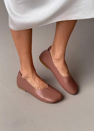 Балетки з анатомічним носиком натур.шкіра 11072