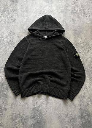 Вʼязане худі кофта stone island vintage knit hoodie