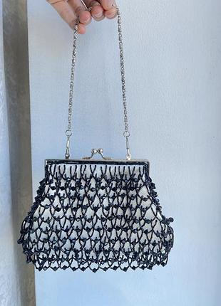 Витажная сумочка клатч с бисером, винтаж, эксклюзив! нарядная, вечерняя