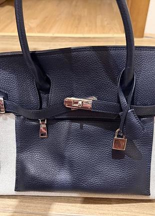 Італійська шкіряна сумка із вставка