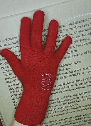 Теплые женские ангоровые перчатки удлиненные