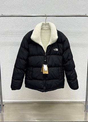 Двосторонній пуховик the north face black and white