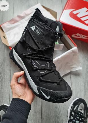 Зимние мужские кроссовки nike acg terra antarktik gore-tex black/gray fur ❄️