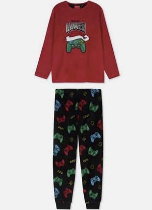 Махровая пижама, домашний теплый костюм primark р. 140