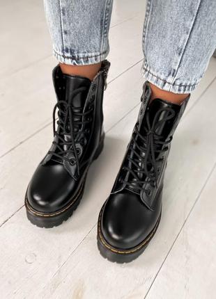 Ботинки женские с мехом мартенс dr martens2 фото