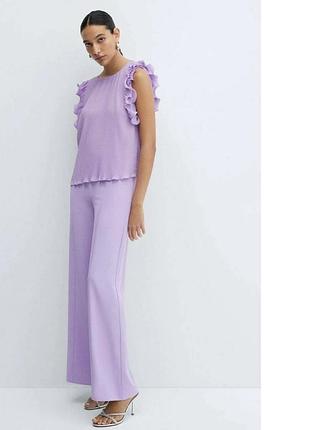 Фіолетовий костюм mango розмір m вечірній наряд